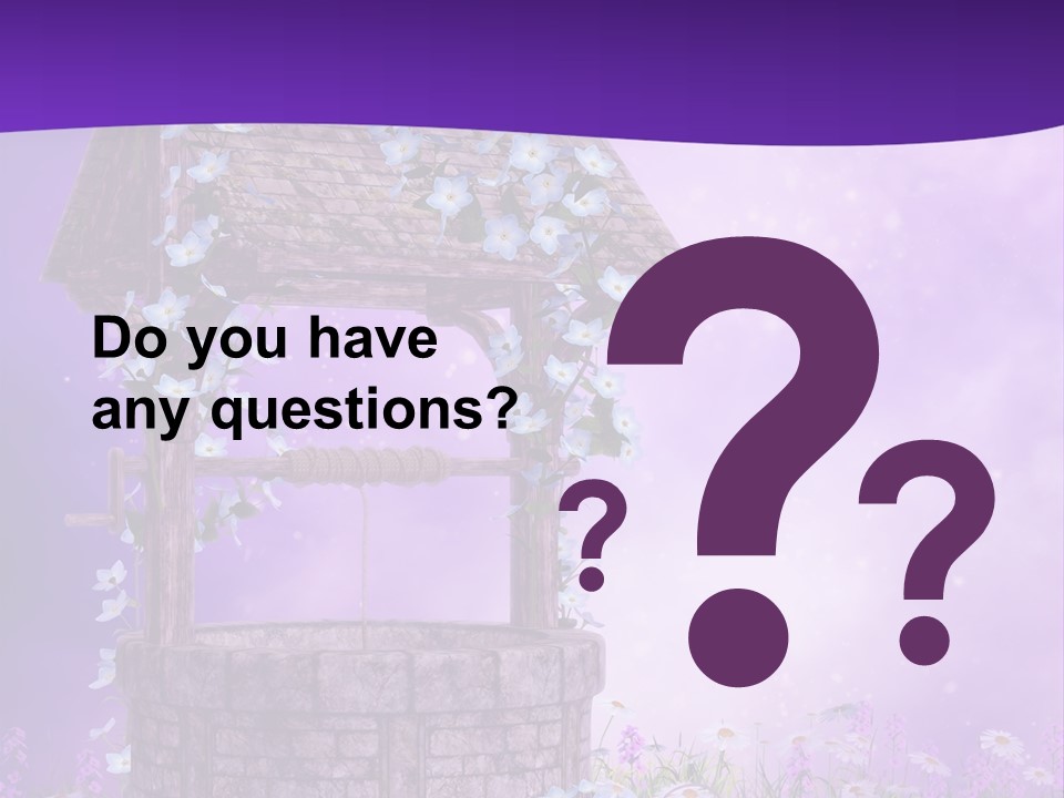 Fioletowy Zaczarowany Stokrotka PowerPoint Template