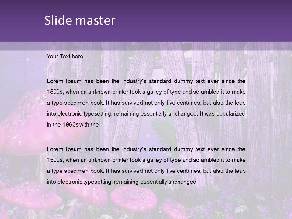 Ilustracja Muchomor Grzyb PowerPoint Template