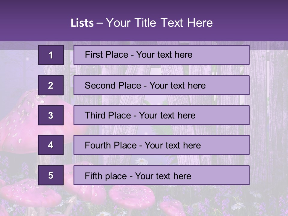 Ilustracja Muchomor Grzyb PowerPoint Template