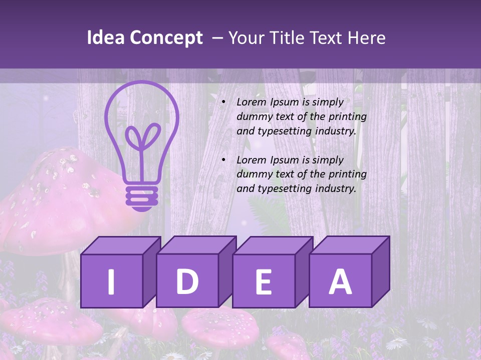 Ilustracja Muchomor Grzyb PowerPoint Template