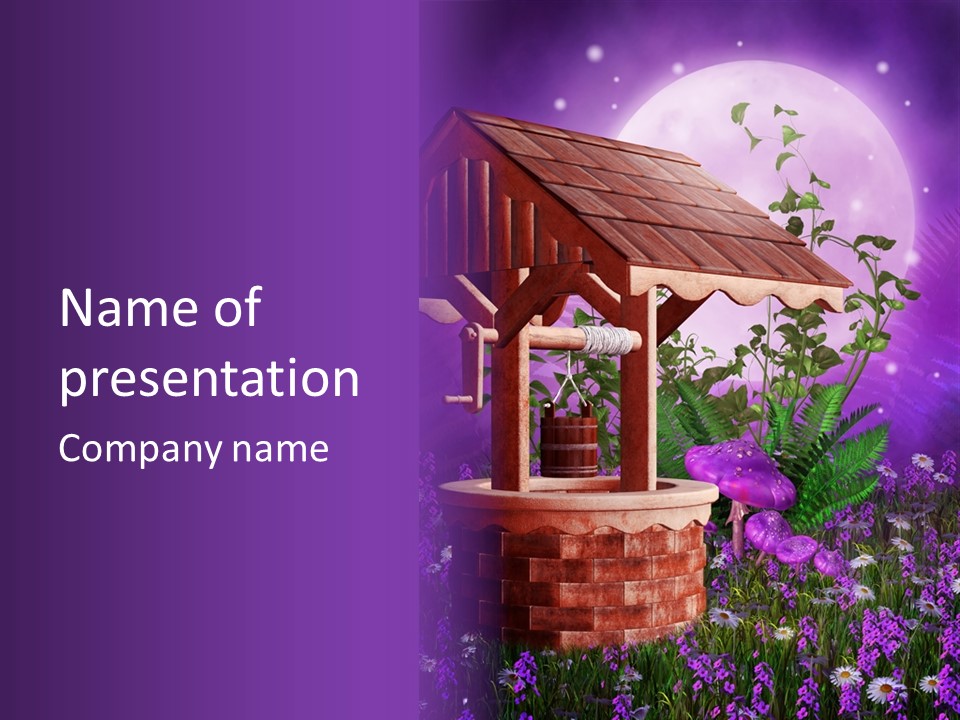 Fantasy Kolorowy Drewniany PowerPoint Template