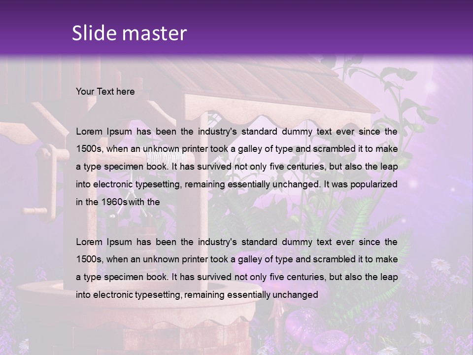 Fantasy Kolorowy Drewniany PowerPoint Template