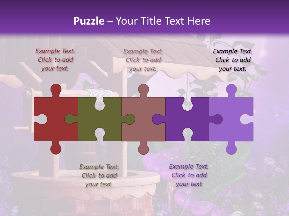 Fantasy Kolorowy Drewniany PowerPoint Template