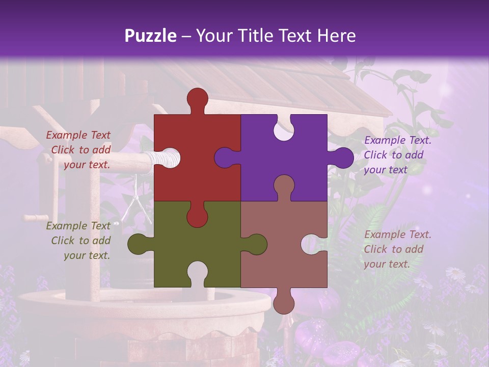 Fantasy Kolorowy Drewniany PowerPoint Template