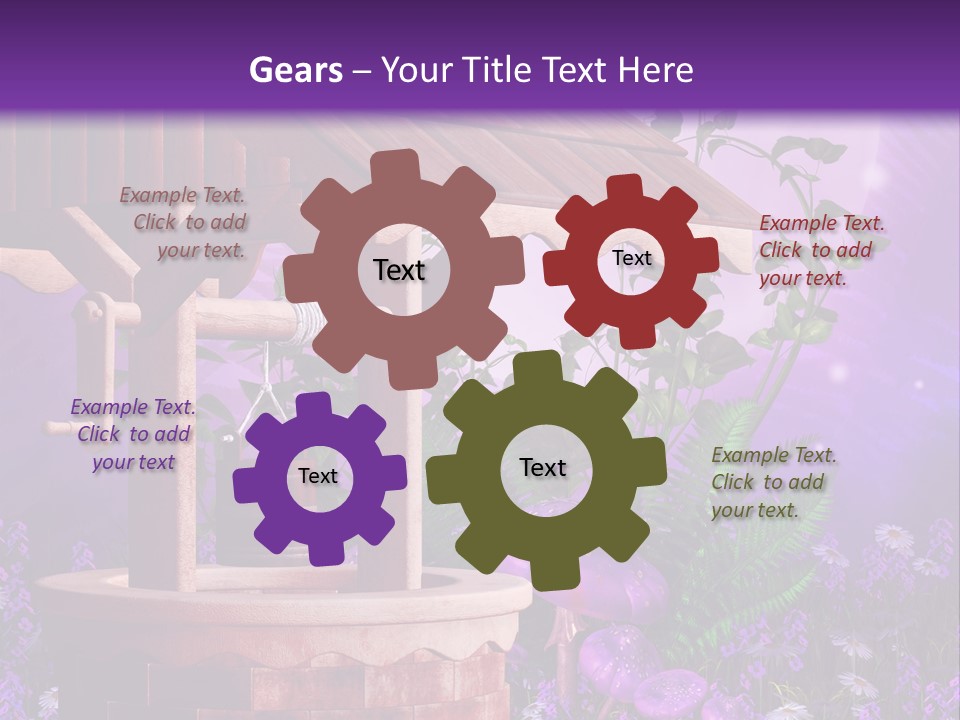 Fantasy Kolorowy Drewniany PowerPoint Template