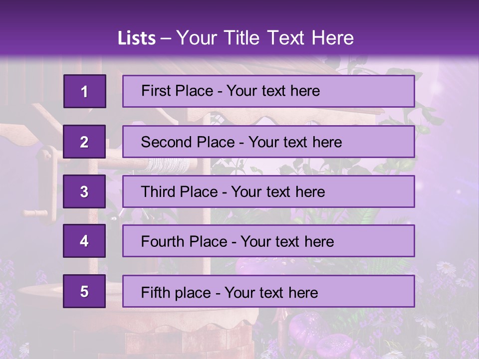 Fantasy Kolorowy Drewniany PowerPoint Template