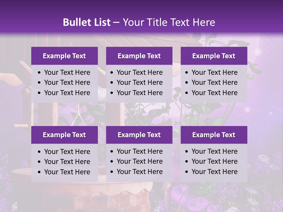 Fantasy Kolorowy Drewniany PowerPoint Template