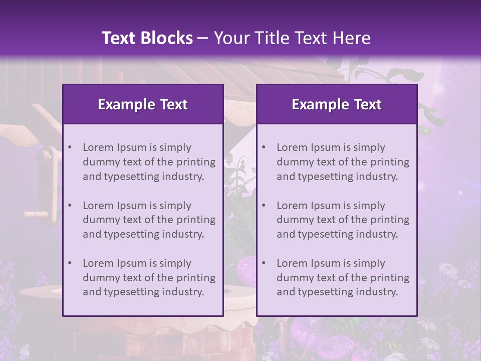 Fantasy Kolorowy Drewniany PowerPoint Template