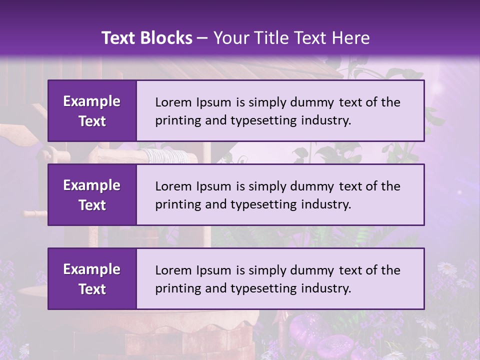 Fantasy Kolorowy Drewniany PowerPoint Template