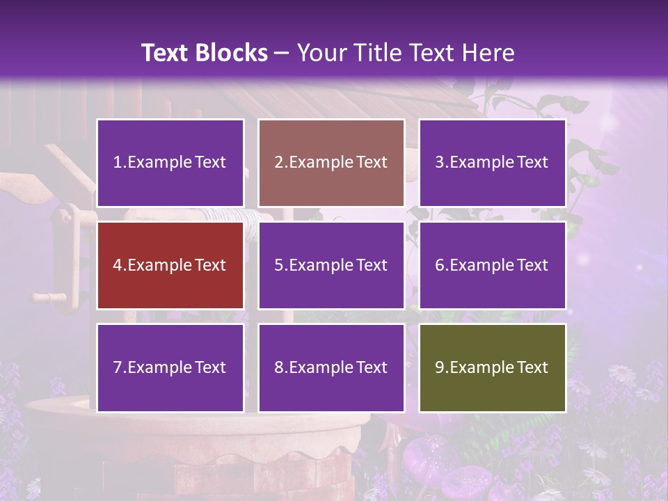 Fantasy Kolorowy Drewniany PowerPoint Template