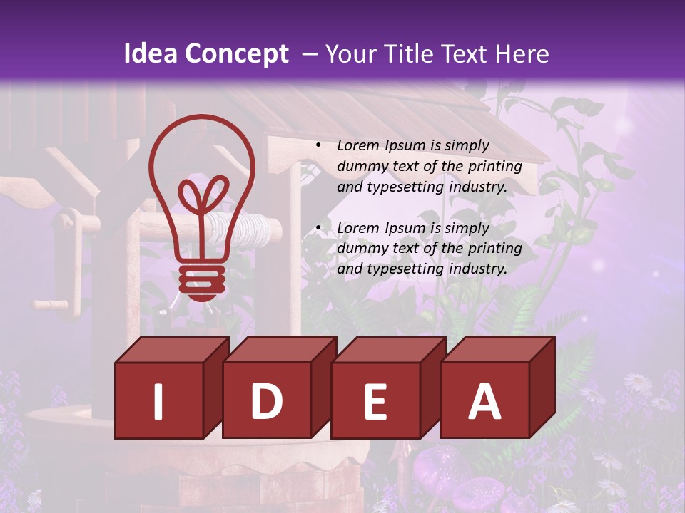 Fantasy Kolorowy Drewniany PowerPoint Template