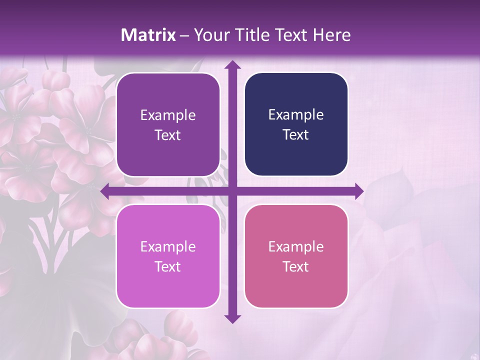 Ilustracja Kwiat Geranium PowerPoint Template