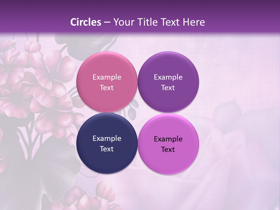 Ilustracja Kwiat Geranium PowerPoint Template