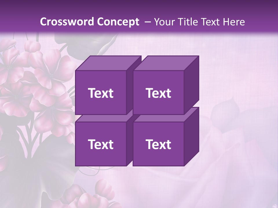 Ilustracja Kwiat Geranium PowerPoint Template