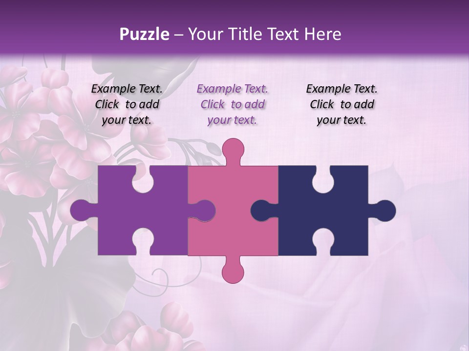 Ilustracja Kwiat Geranium PowerPoint Template