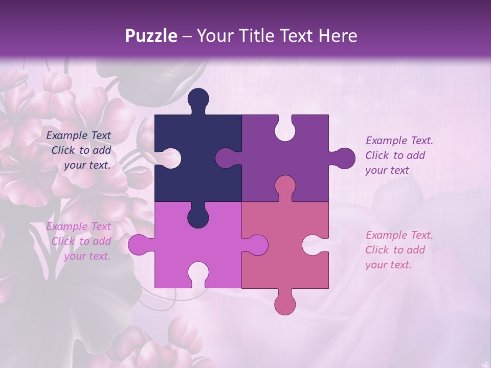 Ilustracja Kwiat Geranium PowerPoint Template