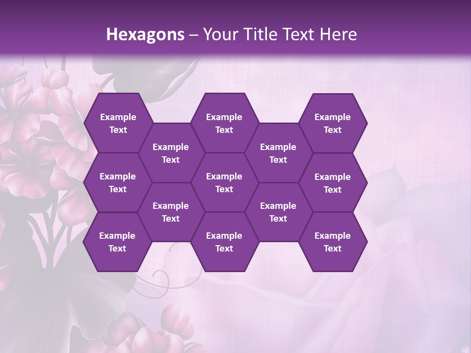 Ilustracja Kwiat Geranium PowerPoint Template