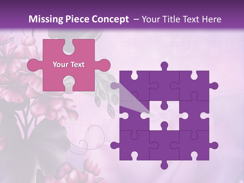 Ilustracja Kwiat Geranium PowerPoint Template