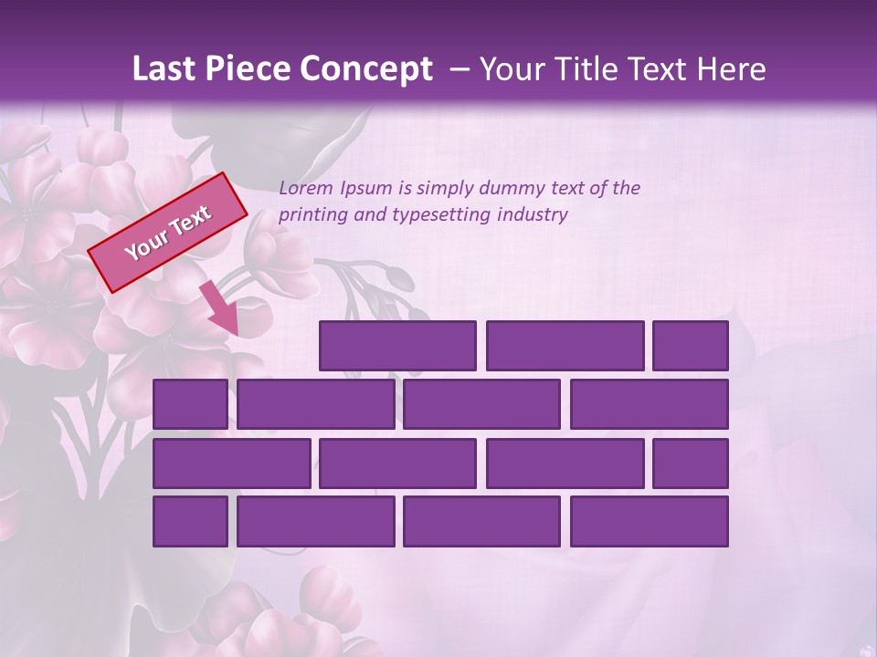 Ilustracja Kwiat Geranium PowerPoint Template