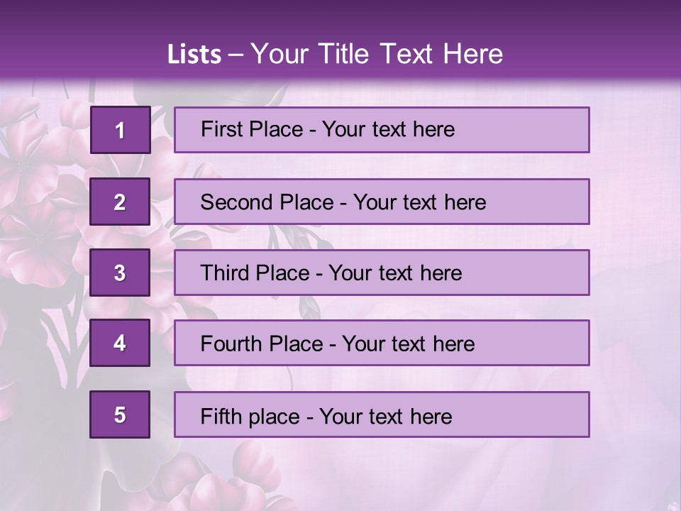 Ilustracja Kwiat Geranium PowerPoint Template