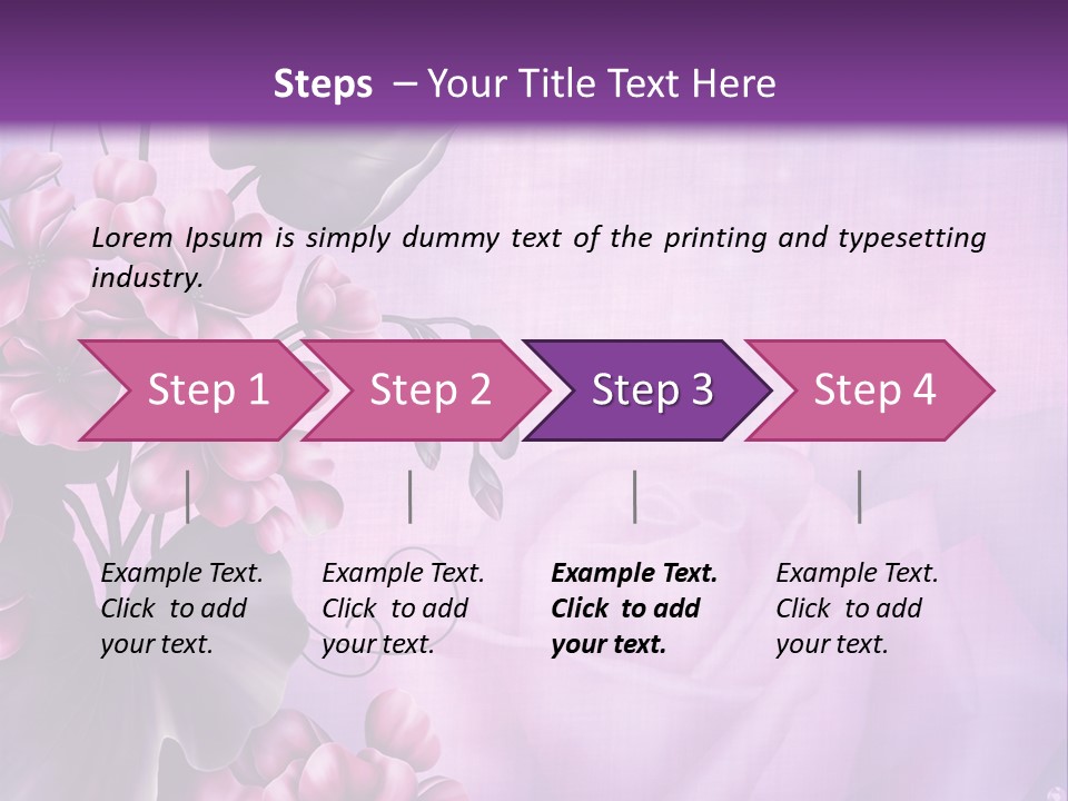 Ilustracja Kwiat Geranium PowerPoint Template