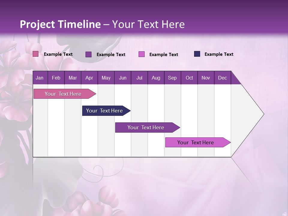 Ilustracja Kwiat Geranium PowerPoint Template