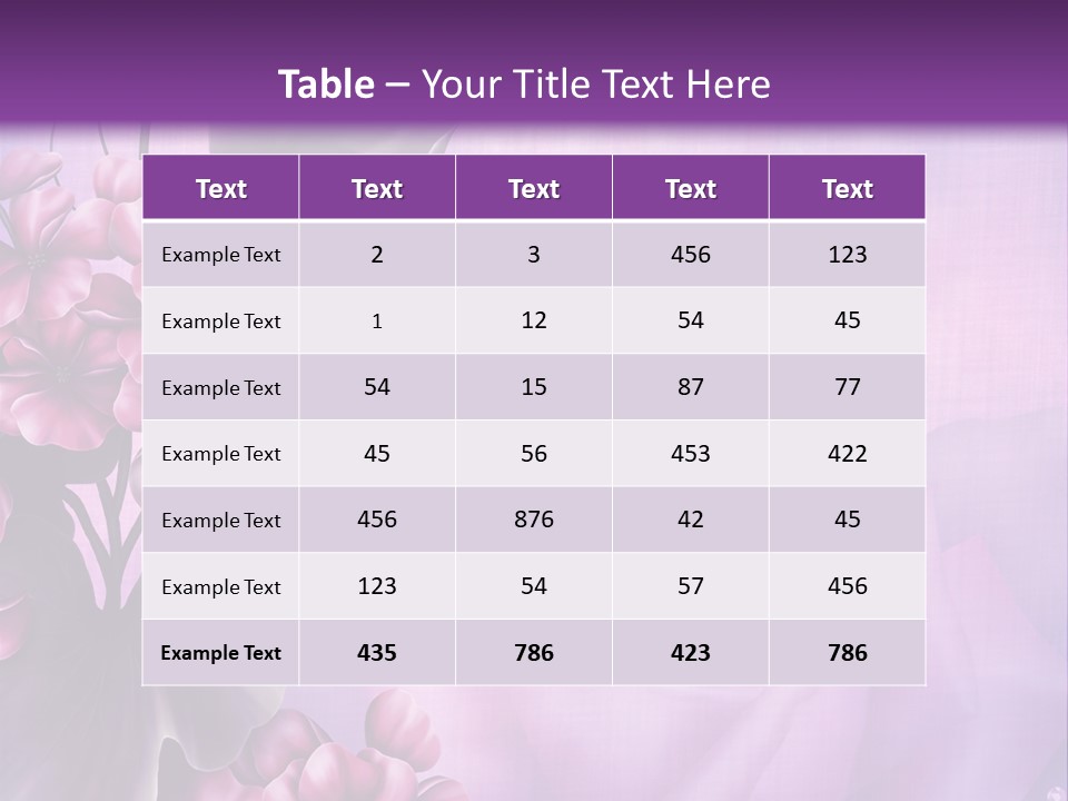 Ilustracja Kwiat Geranium PowerPoint Template