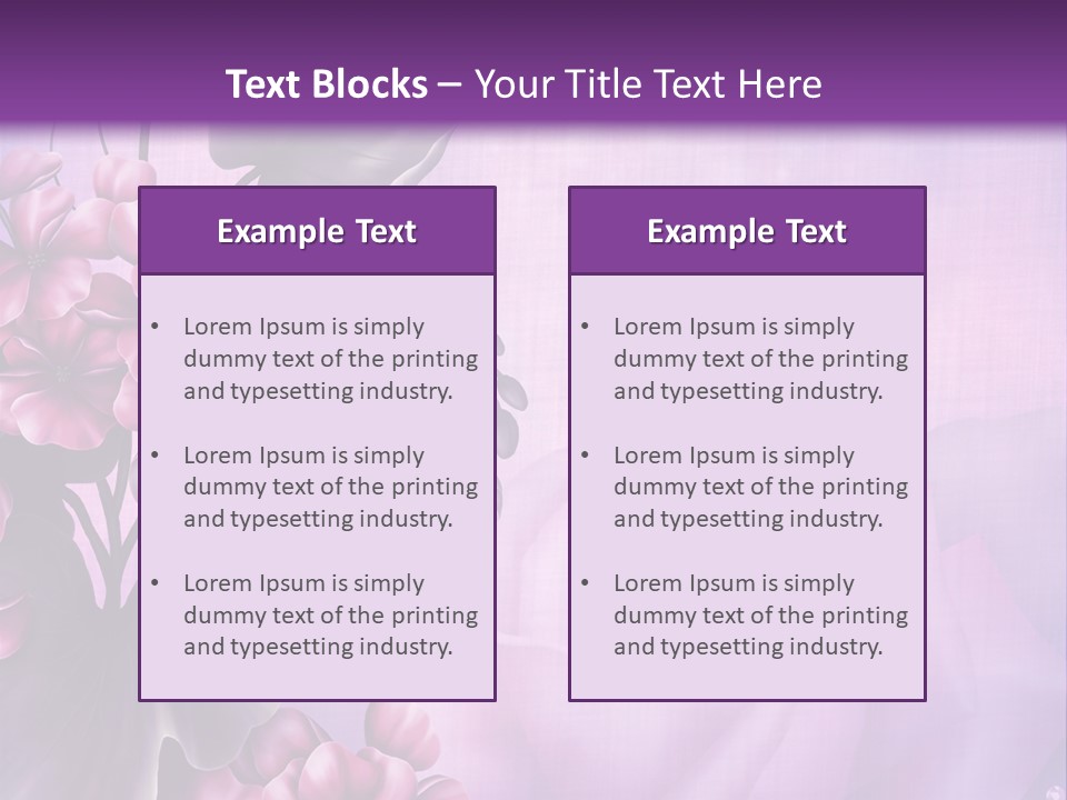Ilustracja Kwiat Geranium PowerPoint Template