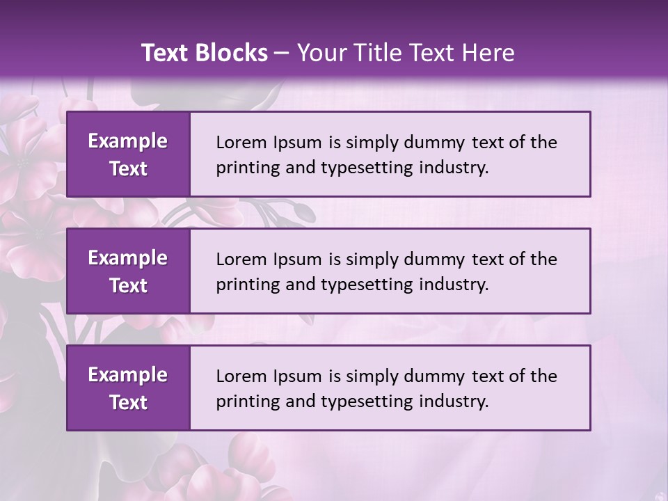 Ilustracja Kwiat Geranium PowerPoint Template