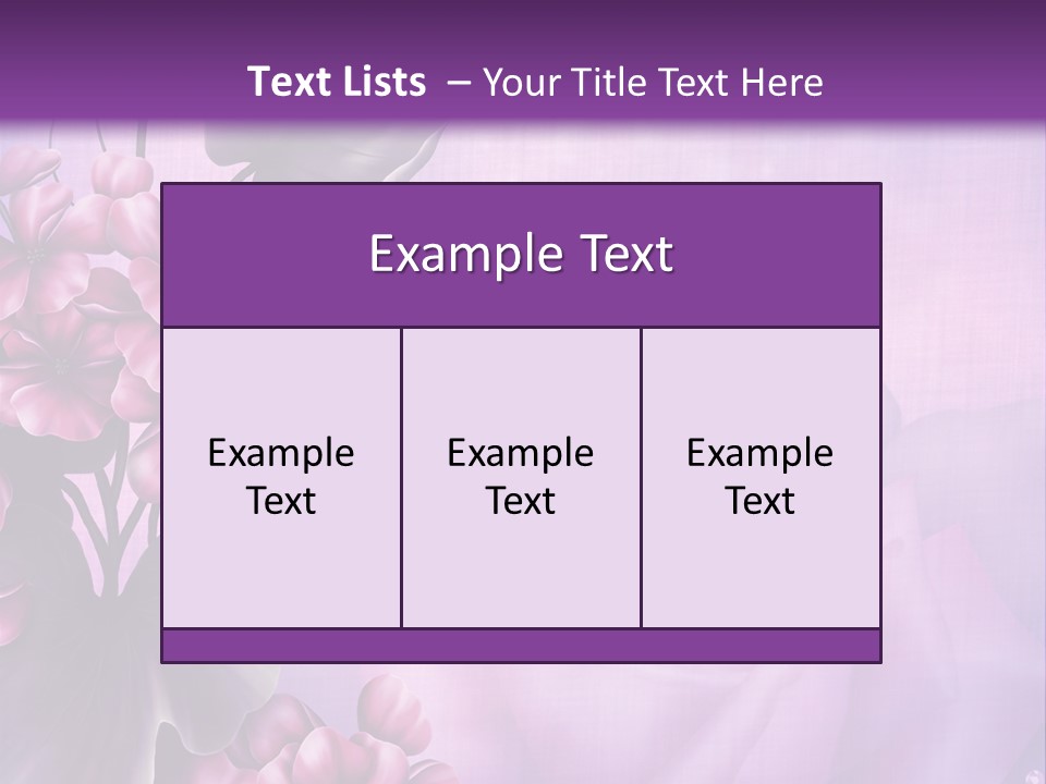 Ilustracja Kwiat Geranium PowerPoint Template
