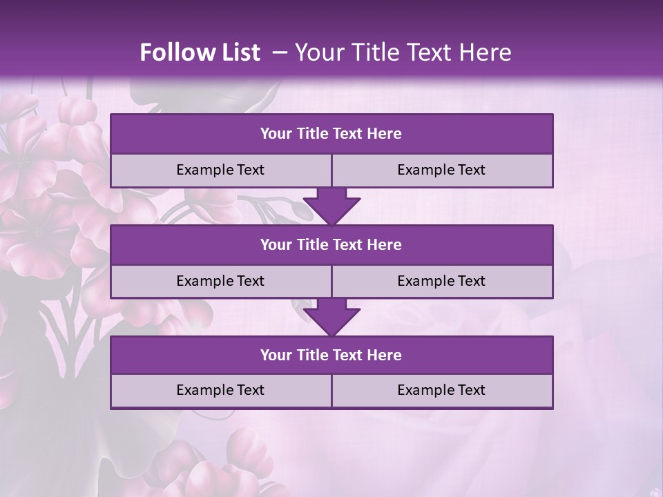 Ilustracja Kwiat Geranium PowerPoint Template