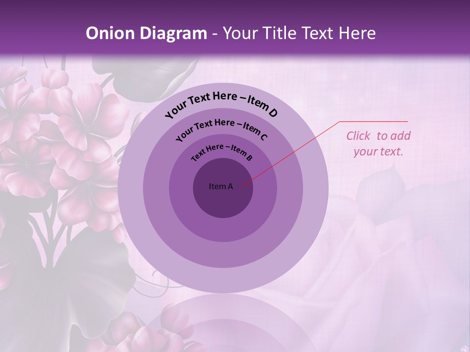 Ilustracja Kwiat Geranium PowerPoint Template