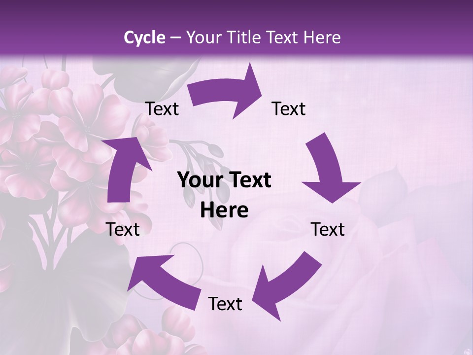 Ilustracja Kwiat Geranium PowerPoint Template