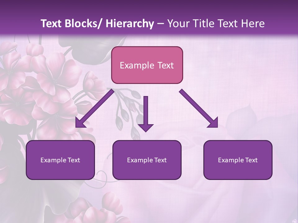 Ilustracja Kwiat Geranium PowerPoint Template