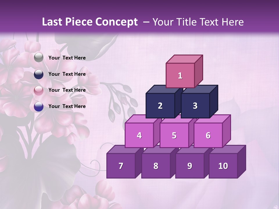 Ilustracja Kwiat Geranium PowerPoint Template