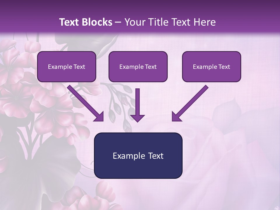 Ilustracja Kwiat Geranium PowerPoint Template