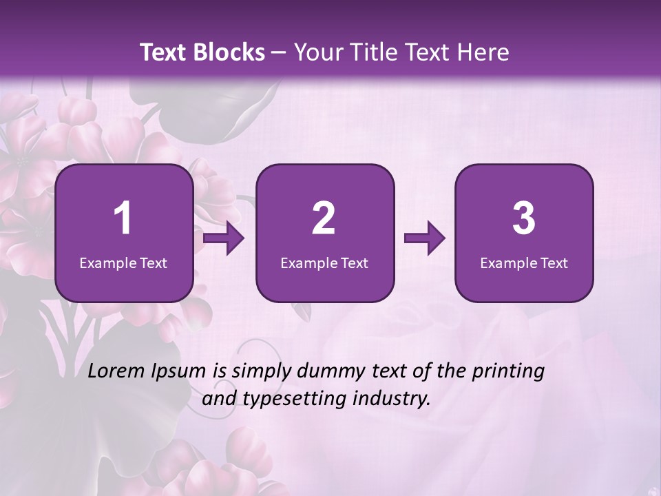 Ilustracja Kwiat Geranium PowerPoint Template