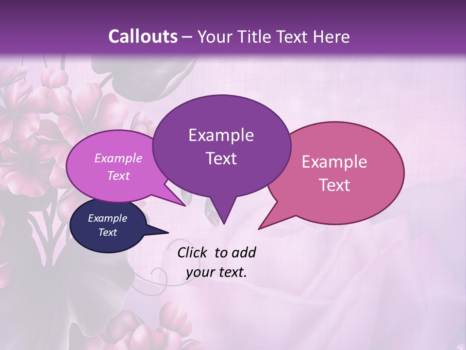 Ilustracja Kwiat Geranium PowerPoint Template