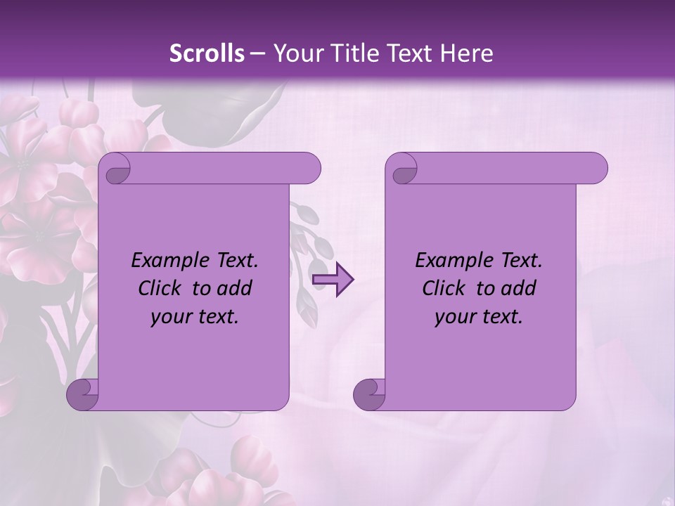 Ilustracja Kwiat Geranium PowerPoint Template