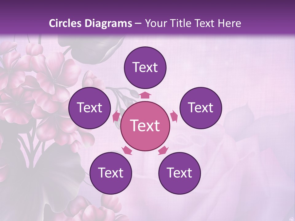 Ilustracja Kwiat Geranium PowerPoint Template