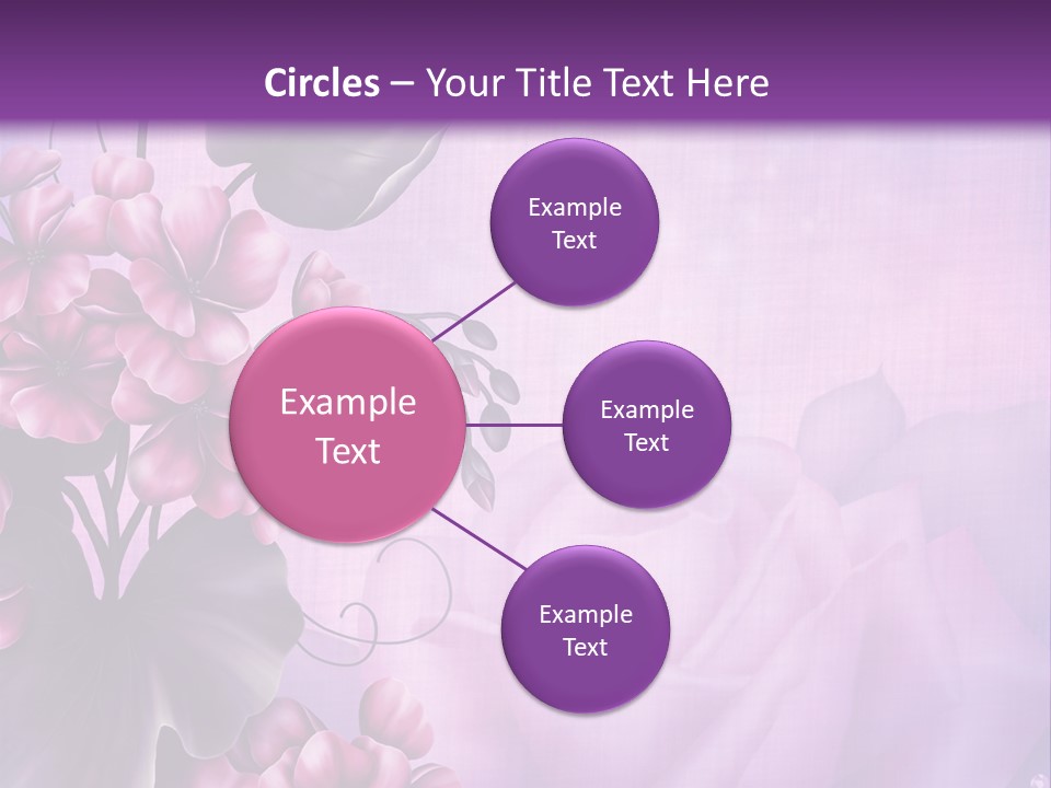 Ilustracja Kwiat Geranium PowerPoint Template