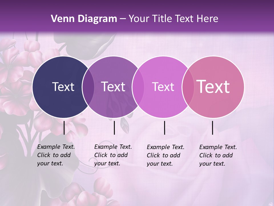 Ilustracja Kwiat Geranium PowerPoint Template