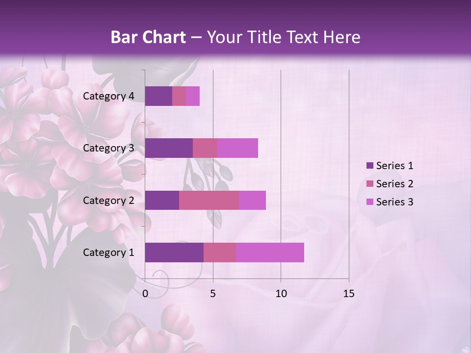 Ilustracja Kwiat Geranium PowerPoint Template