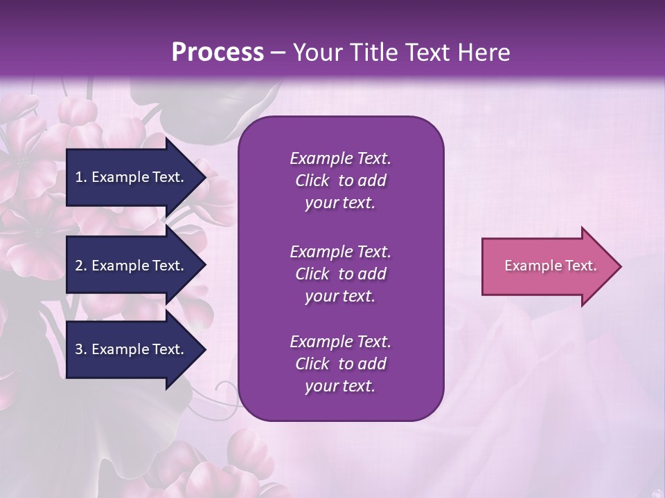 Ilustracja Kwiat Geranium PowerPoint Template