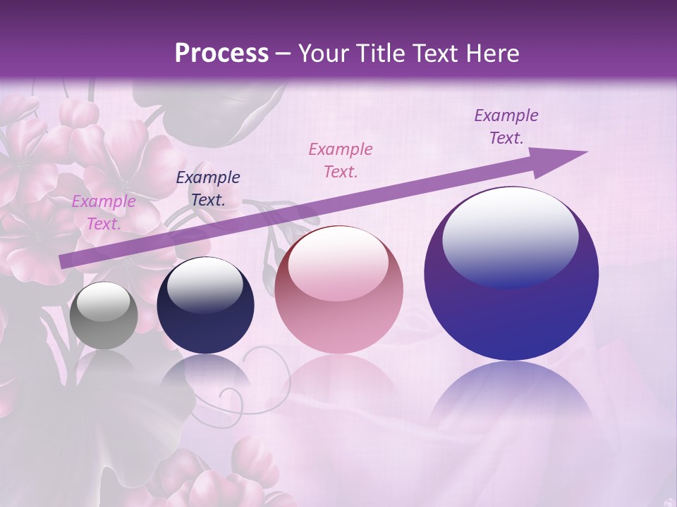 Ilustracja Kwiat Geranium PowerPoint Template