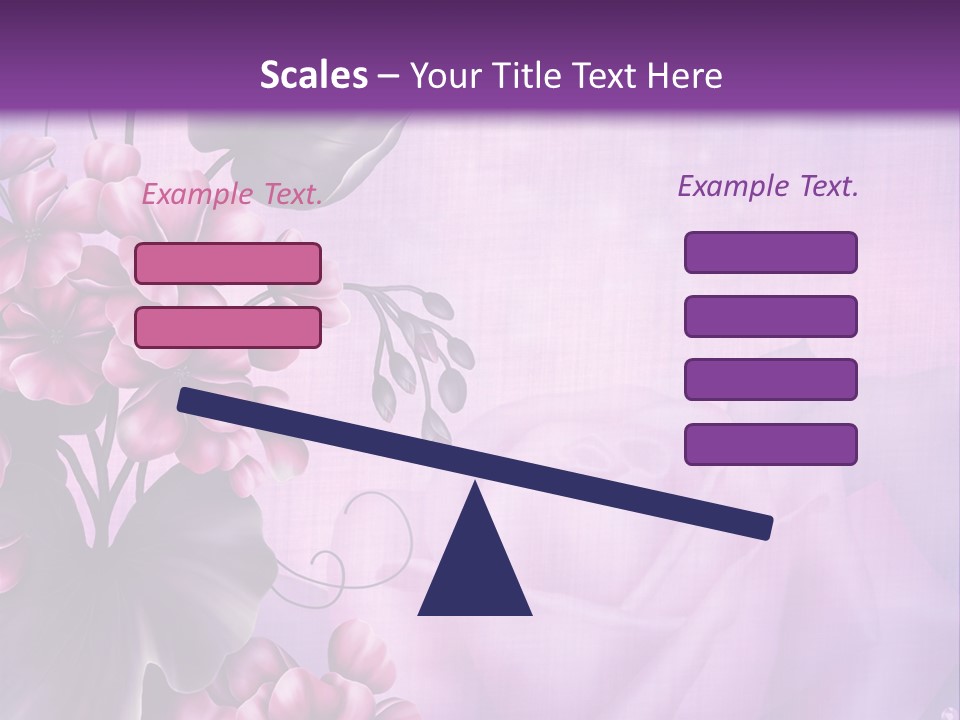 Ilustracja Kwiat Geranium PowerPoint Template