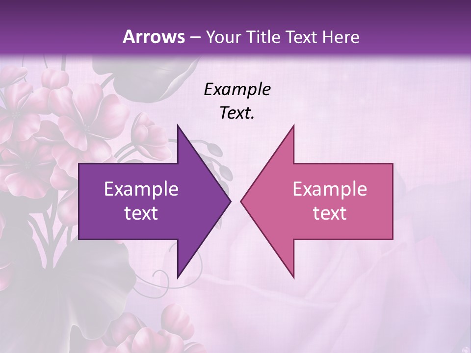 Ilustracja Kwiat Geranium PowerPoint Template