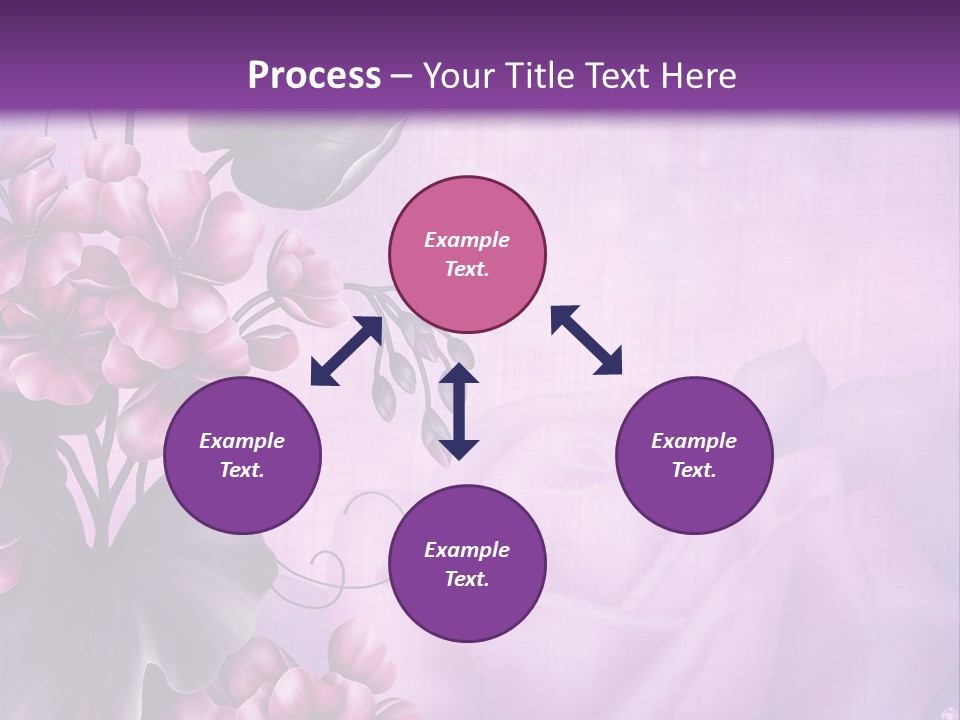 Ilustracja Kwiat Geranium PowerPoint Template