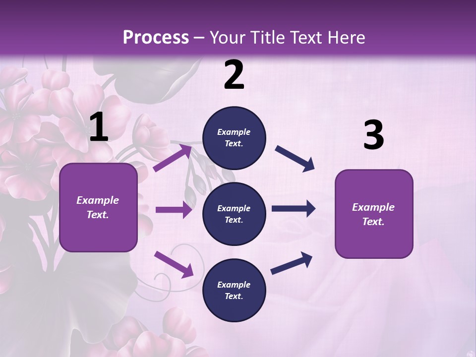 Ilustracja Kwiat Geranium PowerPoint Template