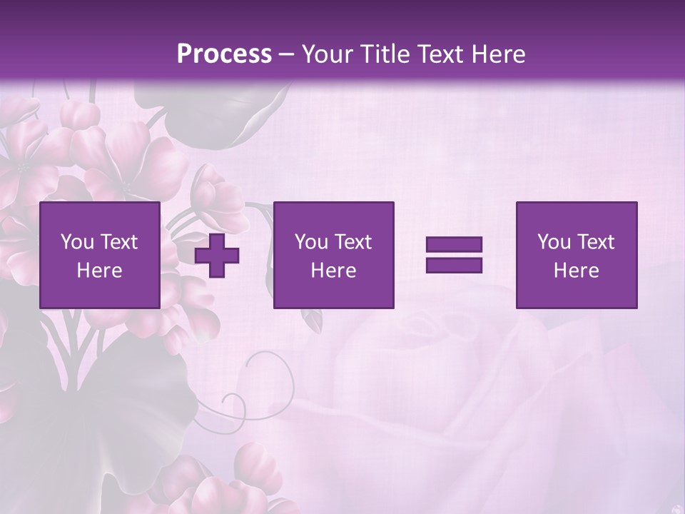 Ilustracja Kwiat Geranium PowerPoint Template
